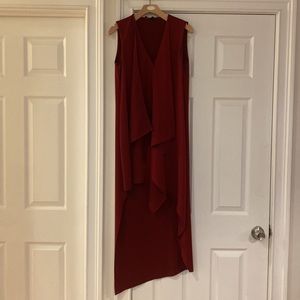 BCBG Maxazria Deep Red High Low Dress